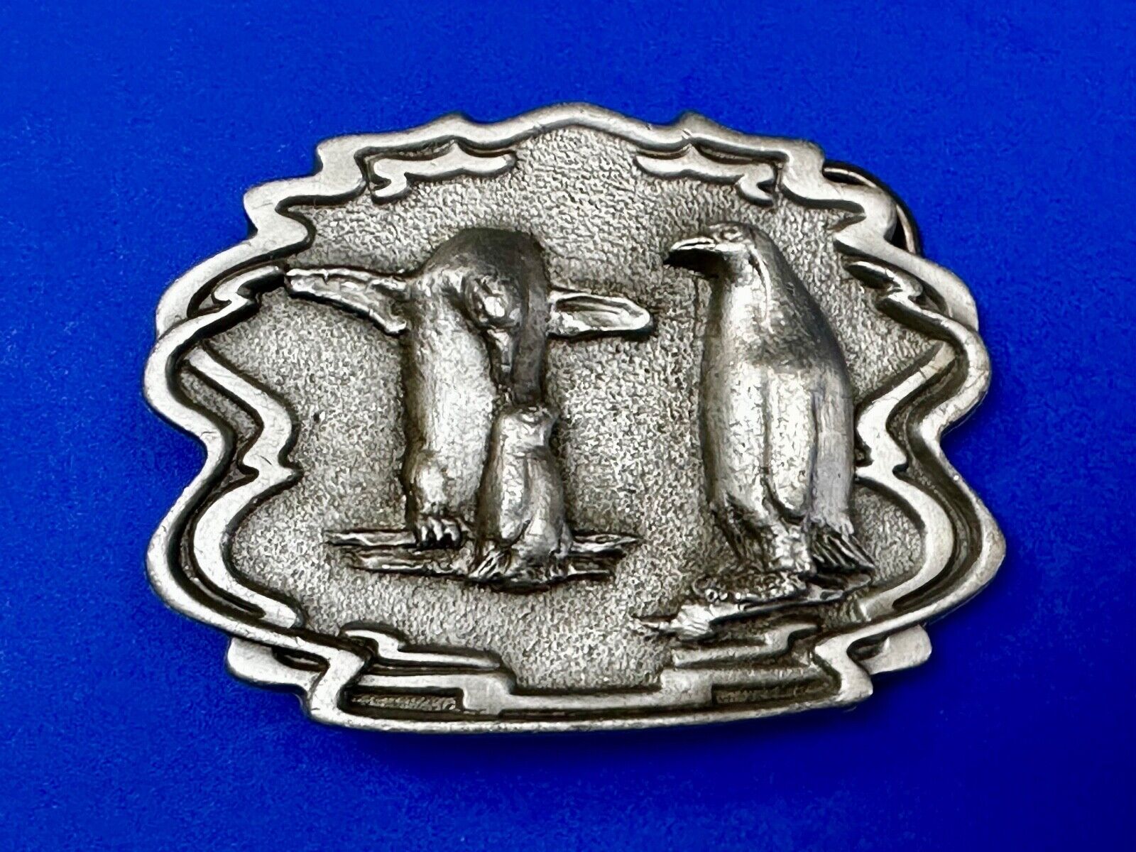 Adorable Penguins Vintage 1993 Great American Products Belt Buckle