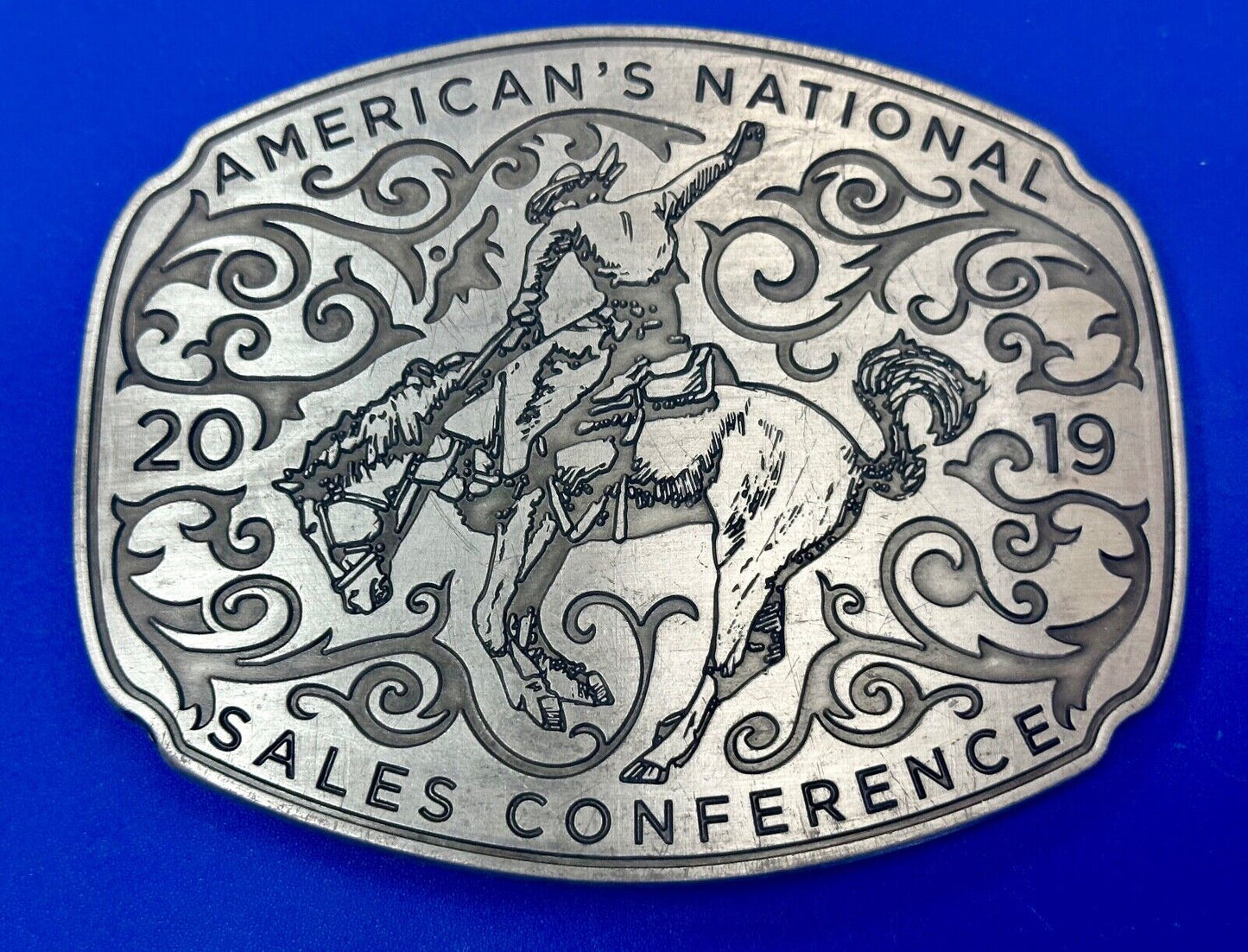 Americas National Sales Conference LARGE rodeo cowboy style belt buckle by SIMBA