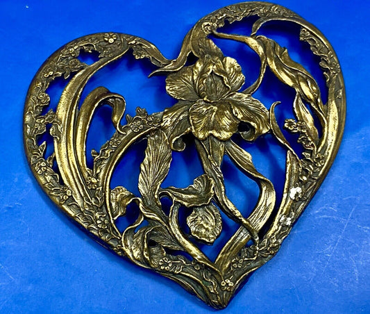 1989 Rawcliffe Pewter Lillie Heart Shape Potpourri Lid Pc 2912