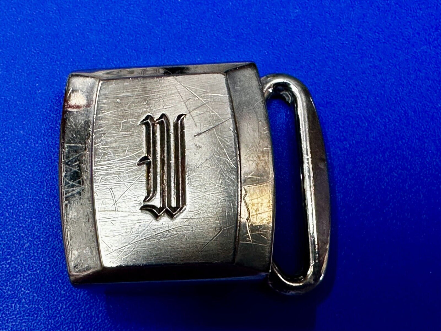 Antique Letter Monogram Initial W Art Deco Style Hickok Master Plate Belt Buckle