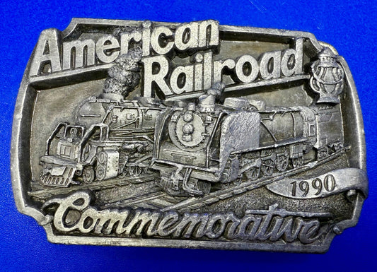 American Railroad Commemorative Locomotive Train 1990 Arroyo Grande Belt Buckle