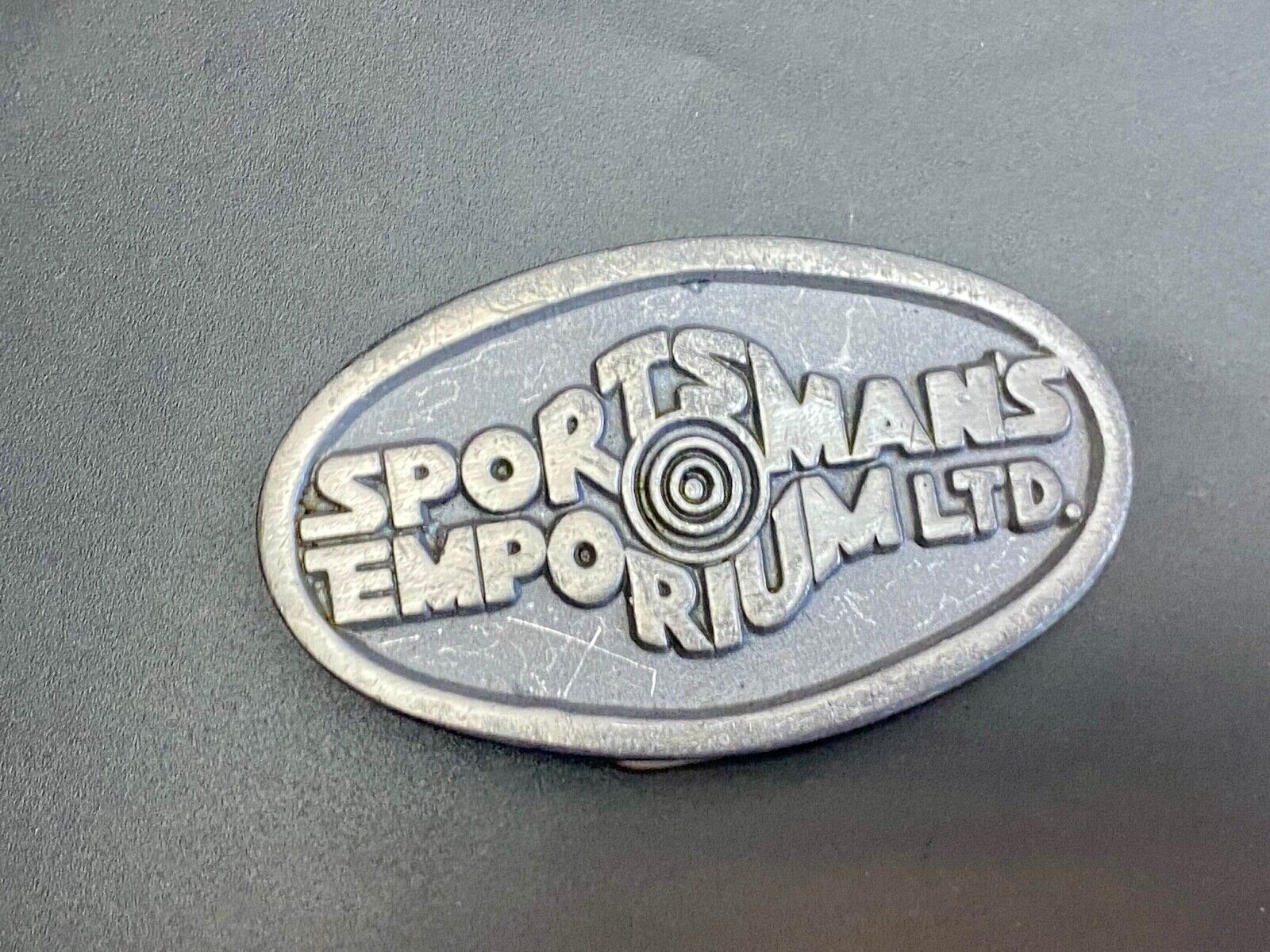 Vintage 70'S Sportsman's Emporium Ltd Advertisement Company Promo Belt Buckle