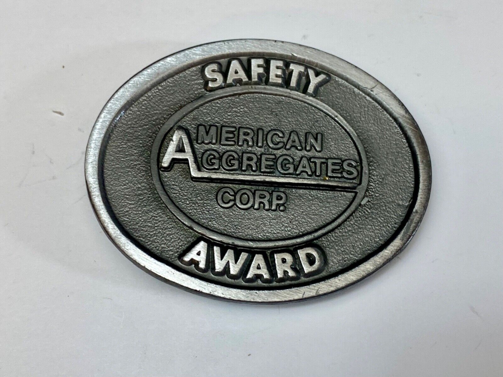 American Aggregates Vintage Safety award belt buckle by Hit-Line USA