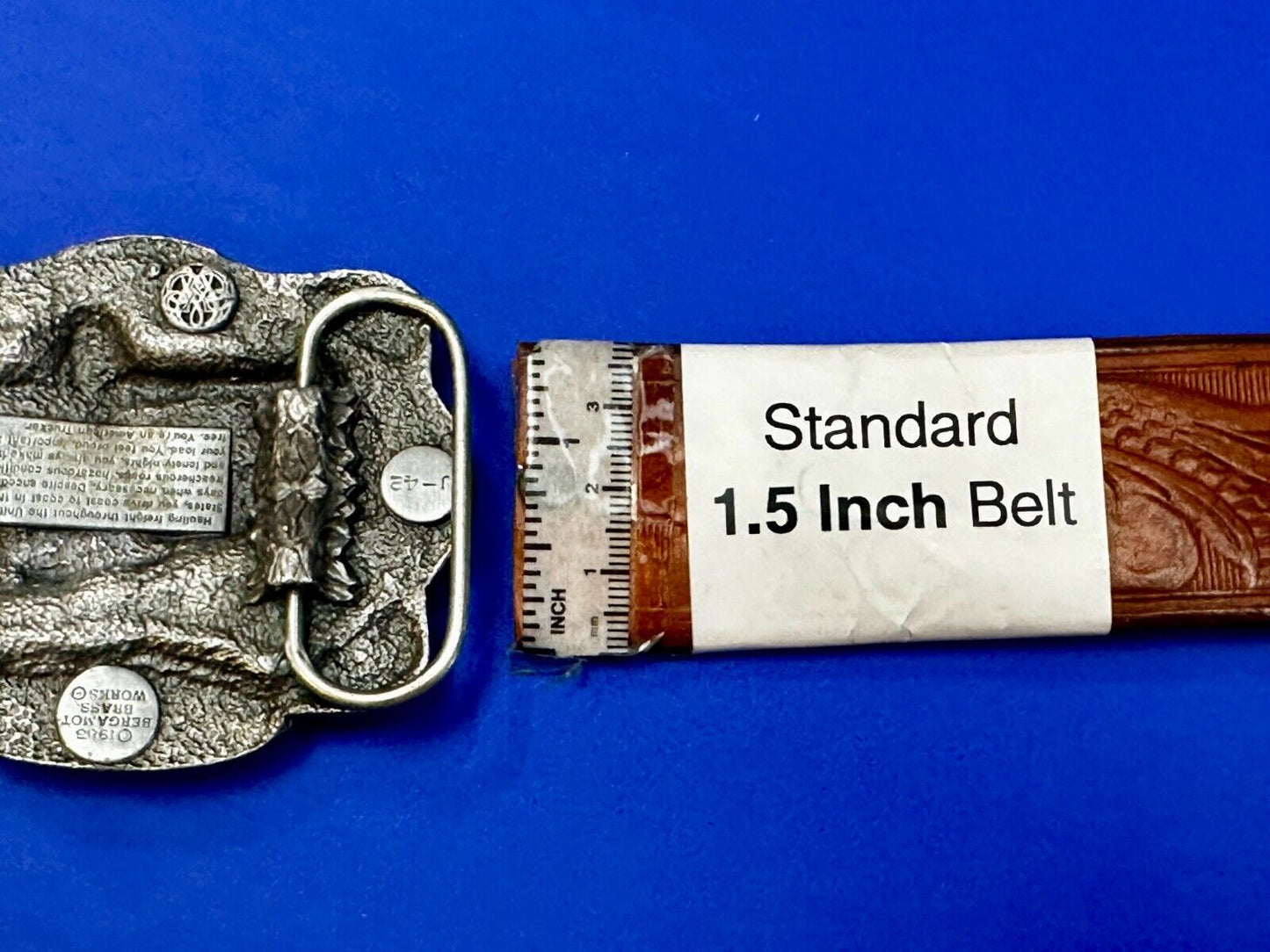 American Trucker Long Hauler Semi Drivers Big Rig Vintage 80's Belt Buckle