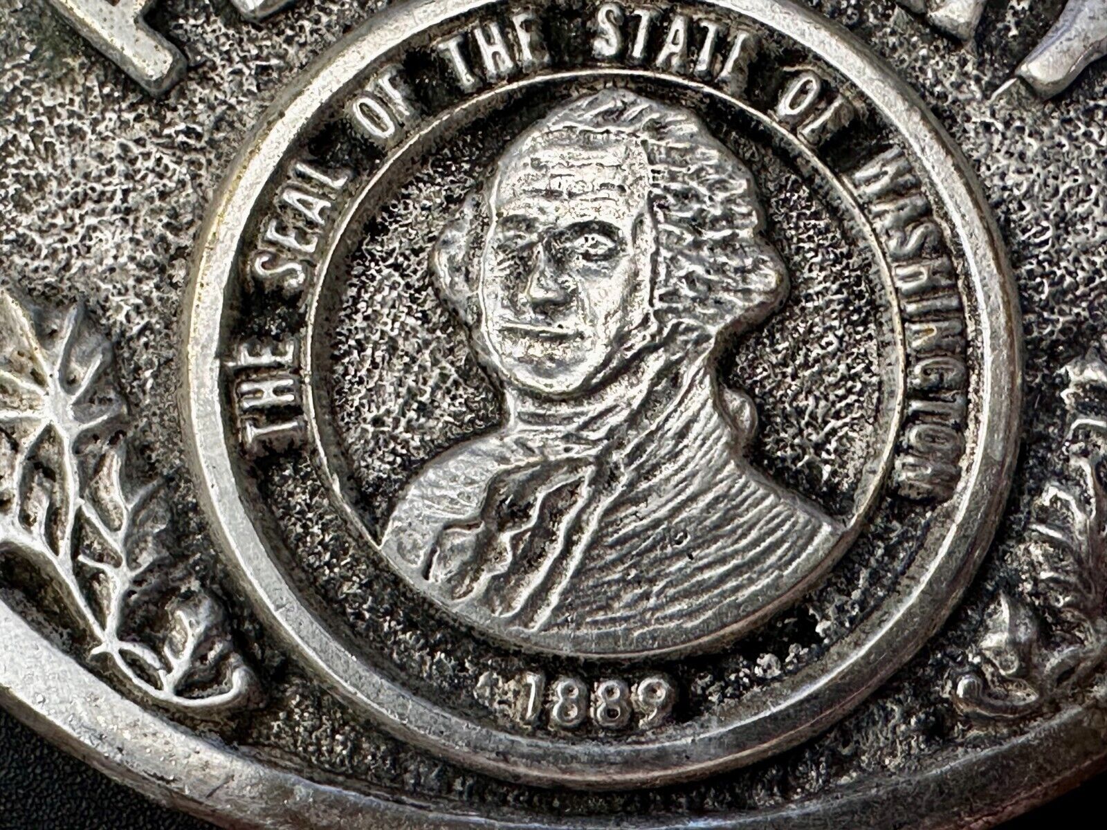 The Seal of the State of Washington 1889 Peanaway Vtg 1987 Collector Belt Buckle