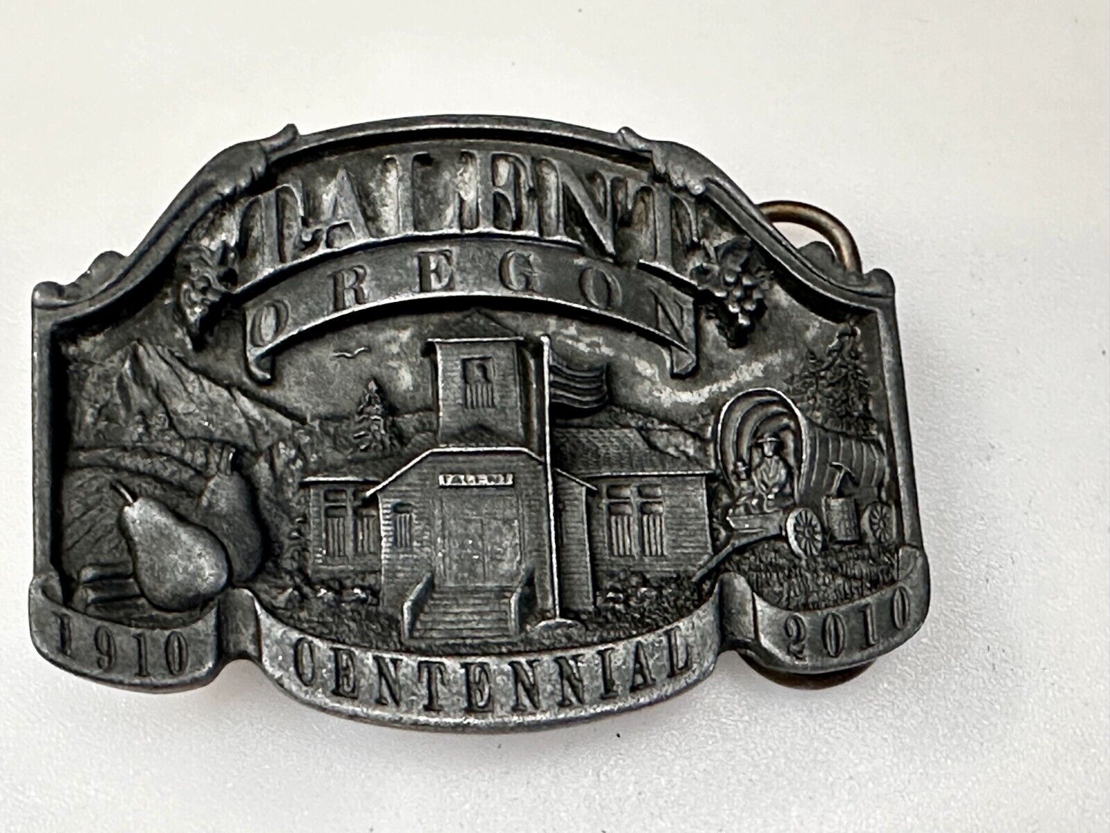 Talent Oregon Centennial Celebration 1910-2010 Commemorative Belt Buckle