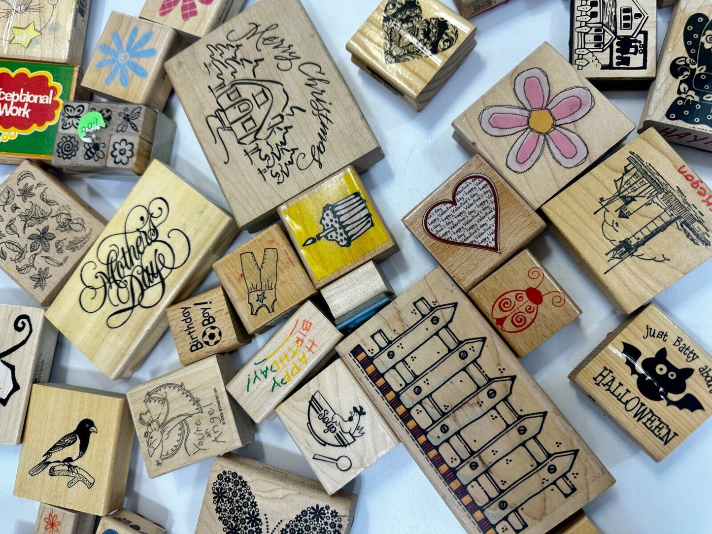 6.5 Pounds of Rubber Stamps HUGE LOT - Mostly NEW! Scrapbook Teachers SCORE!