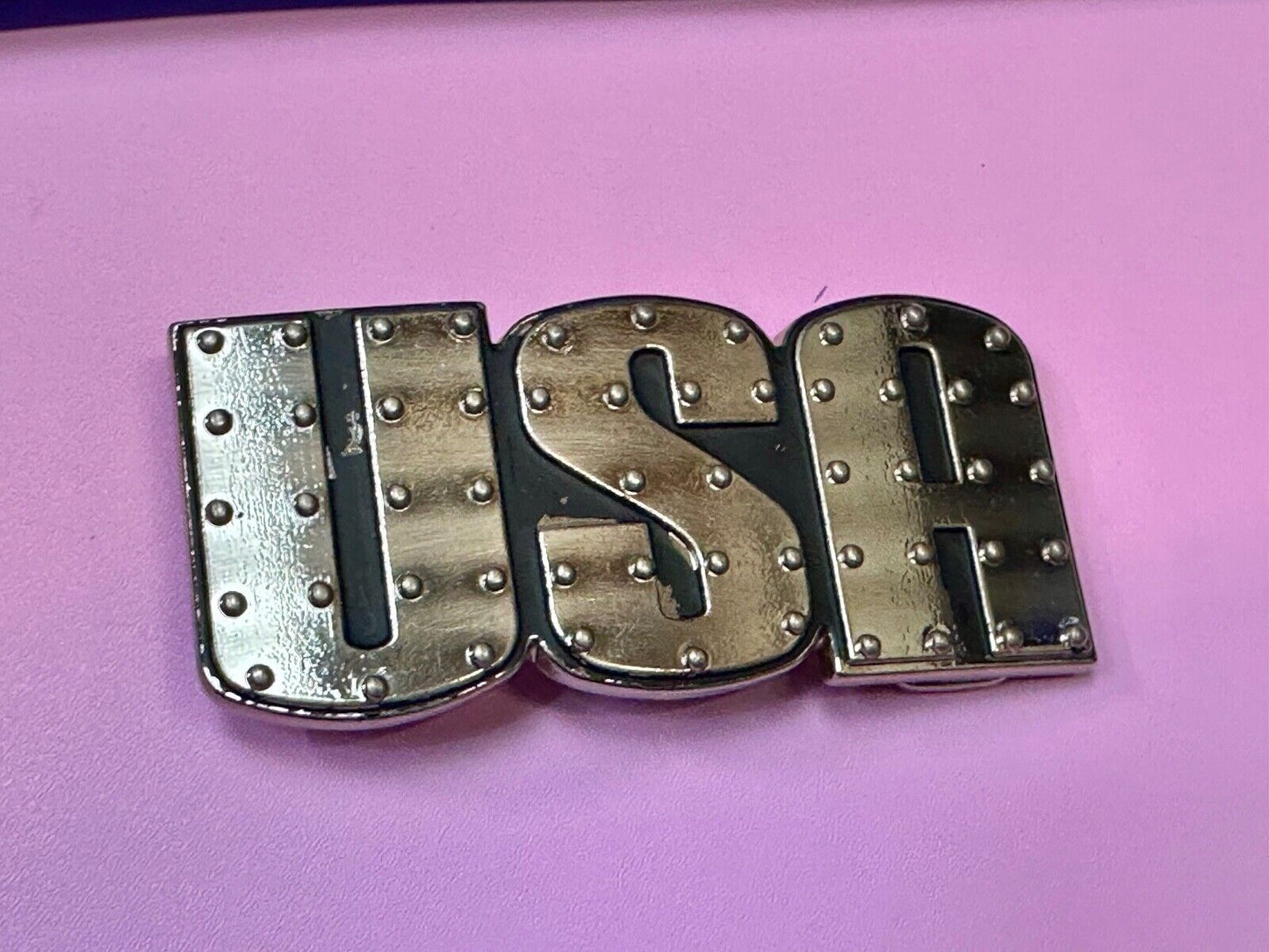 USA - Patriotic Cutout Letters America Proud Statement Crome Brand belt buckle