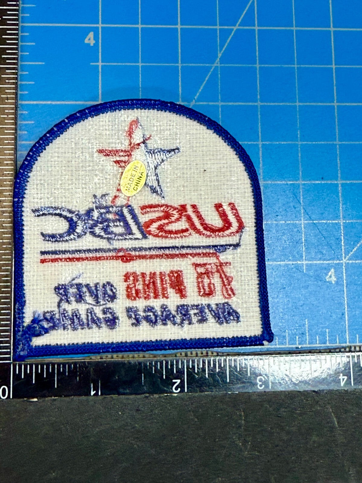 USBC 75 Pins Over Average Game ABC Bowling Vintage Sports Souvenir Patch