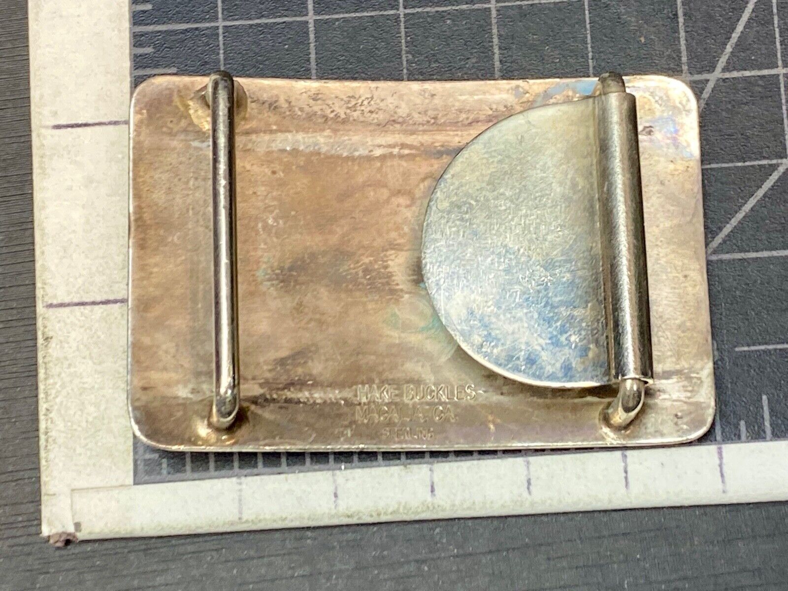 Ata Class B Doubles Trapshooting  Award Trophy Sterling Belt Buckle By Hake 
