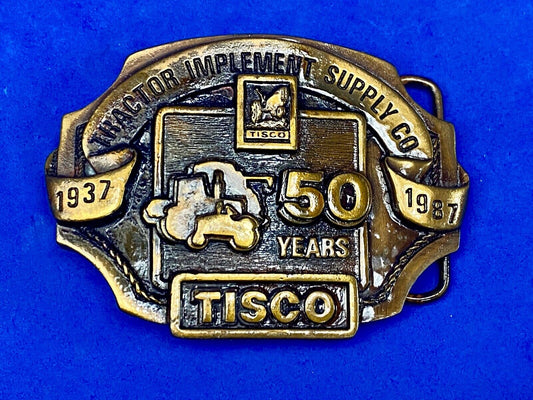 Tisco Tractor Implement Supply Agriculture Farm Farming.  50 Year Belt Buckle
