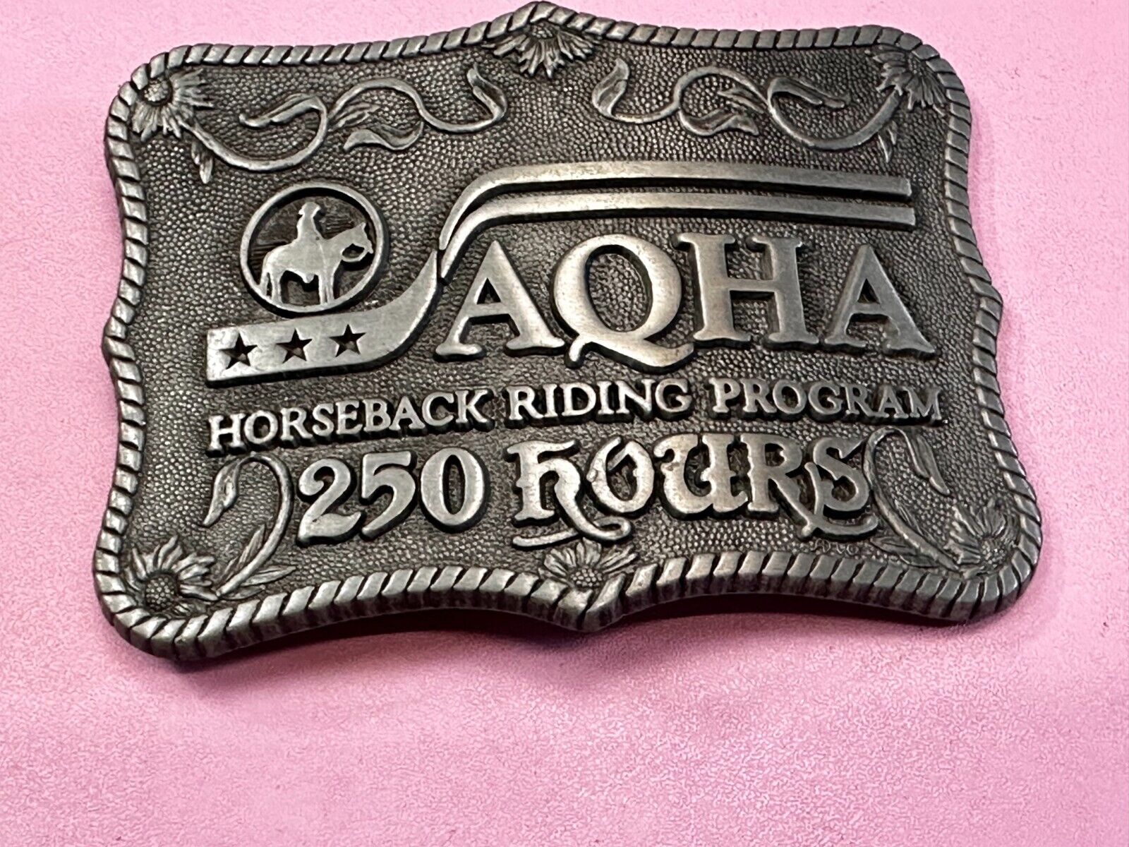 AQHA Horseback Riding Program 250 hours Award Belt Buckle by Quarterhorse
