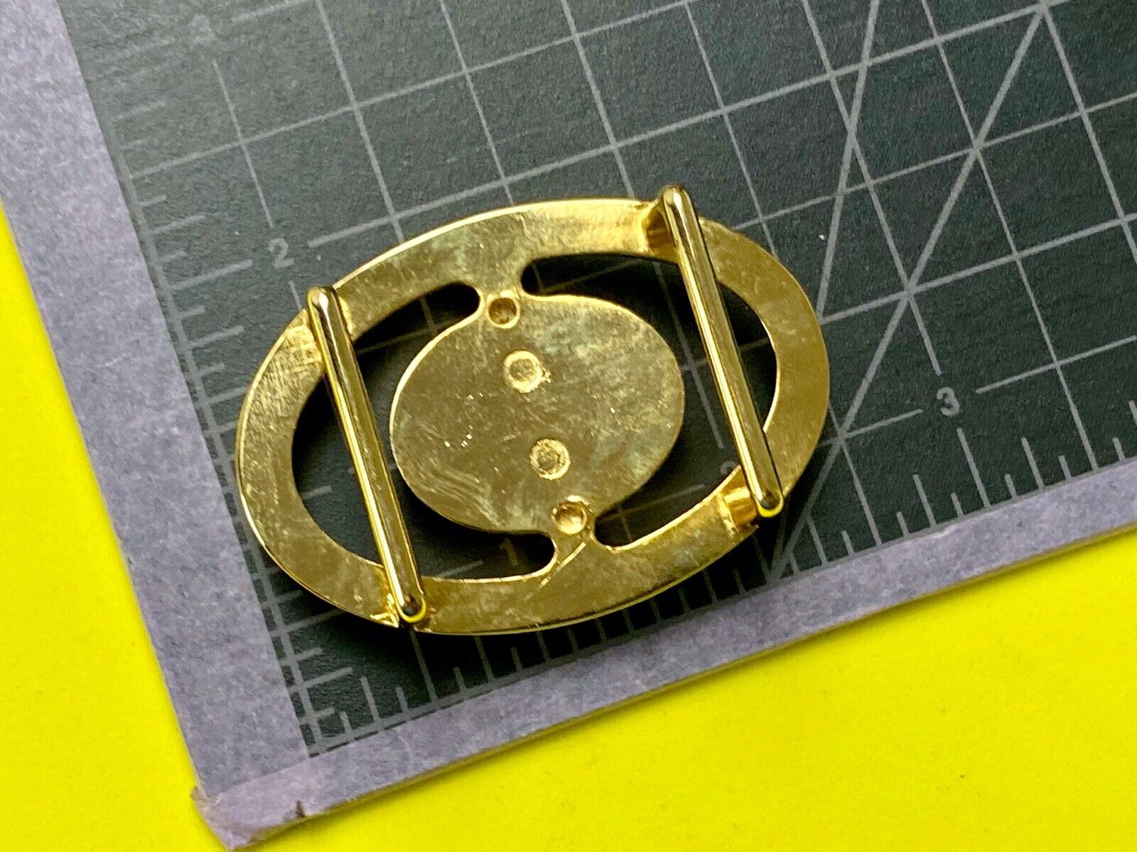 Vintage Beautiful stone centerpiece in brass belt buckle