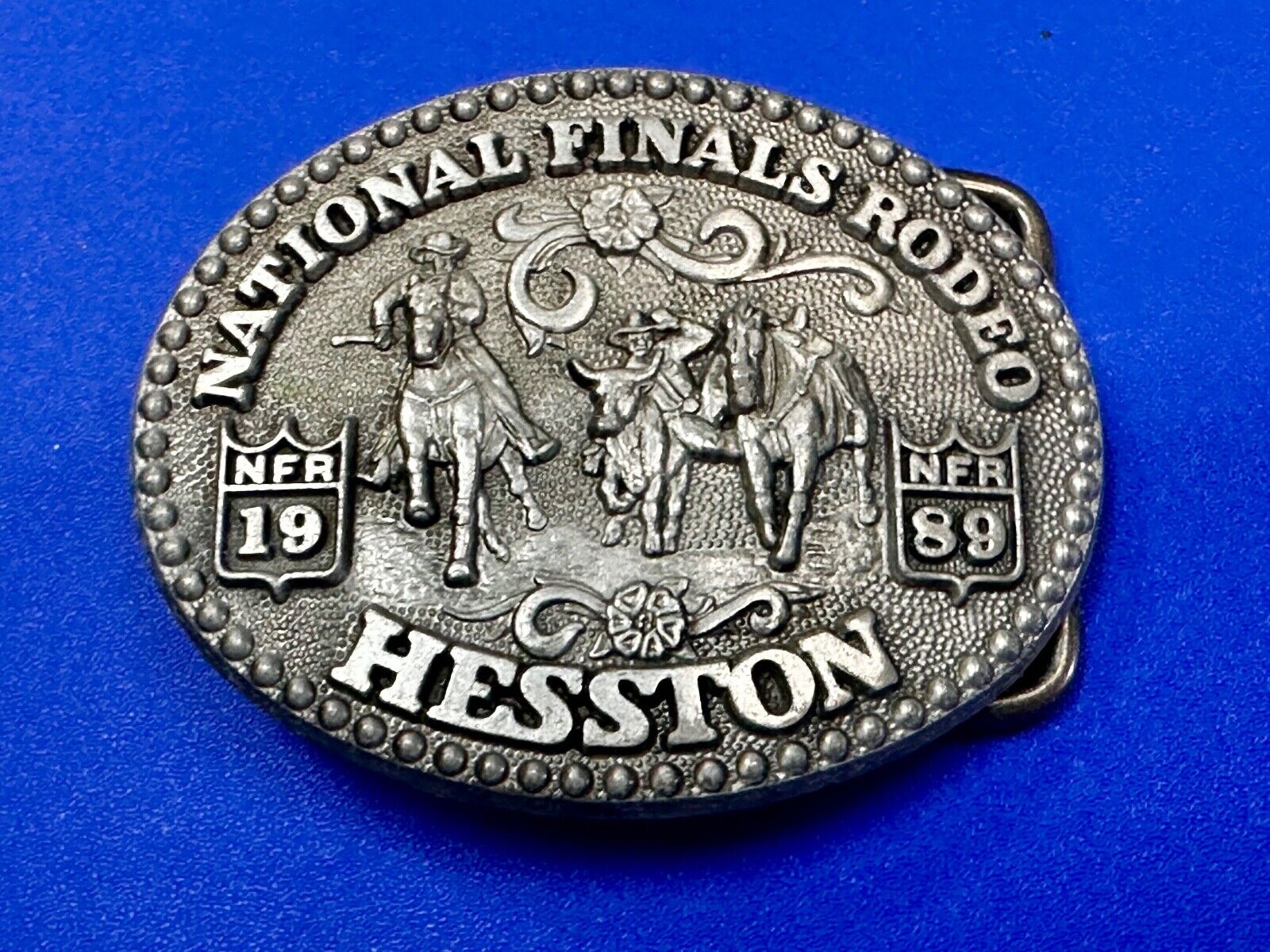 1989 Youth Size Hesston National Finals Rodeo NFR Limited Edition Belt Buckle
