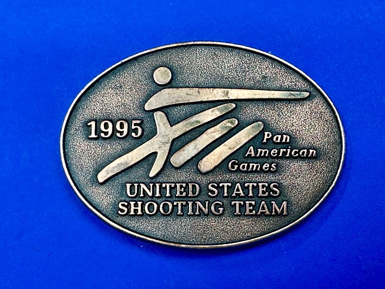 1995 United States Shooting Team Pan American Games PanAm belt buckle