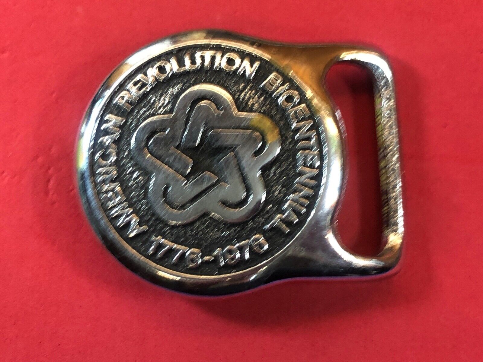 American Revolution Bicentennial Celebration Belt Buckle  1776-1976