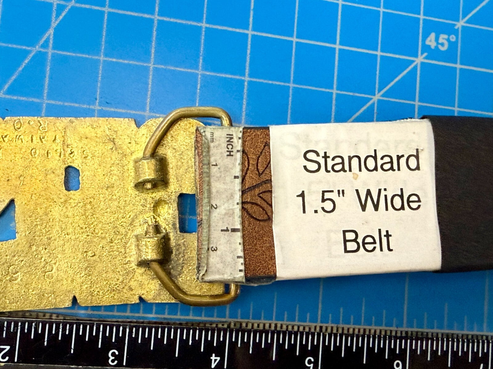 USMC United States Marine Corps Block Letters Military Solid Brass Belt Buckle