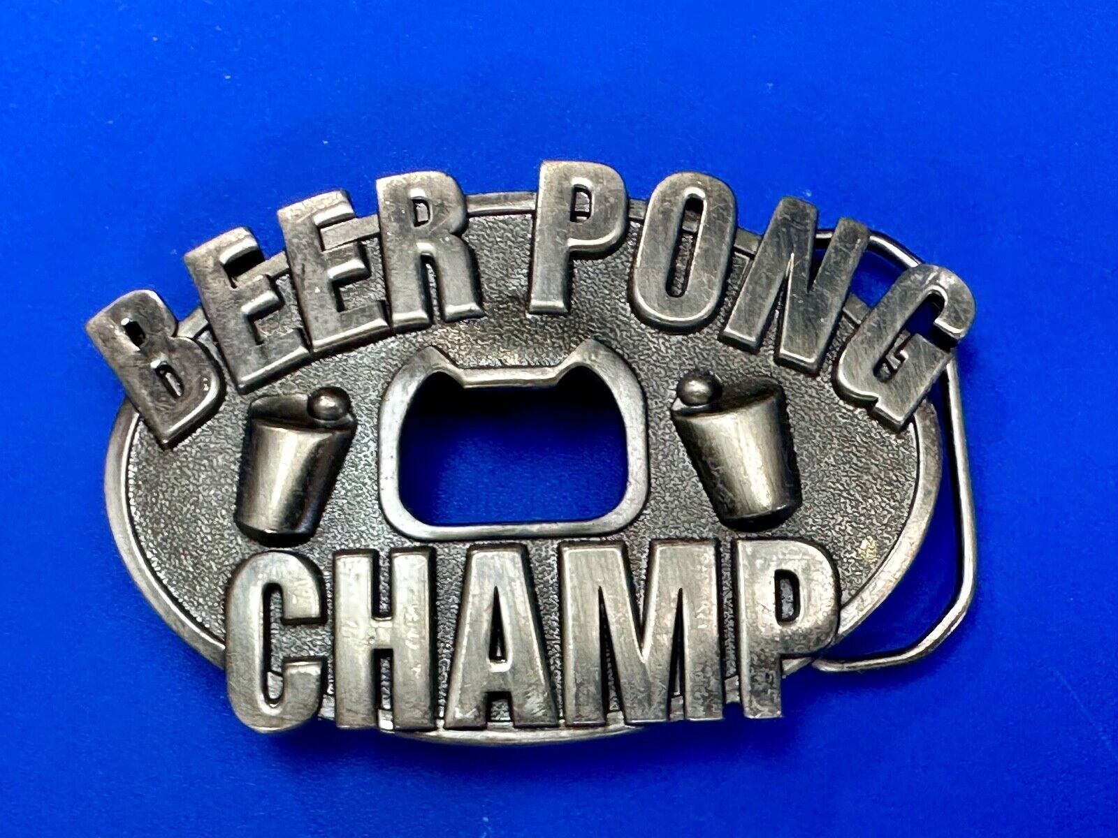 Beer Pong Champ Champion Bottle Opener And Belt Buckle by Kalan