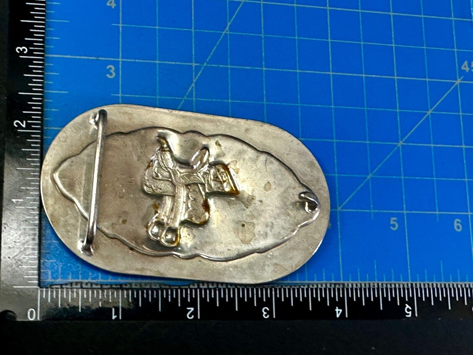 Vintage horse saddle used Belt Buckle to restore