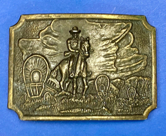 Tall In The Saddle  Western Horse And Cowboy Way Of Life! Brass Tone Belt Buckle