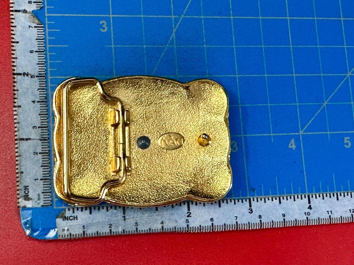 vintage Ivan Western two tone rodeo cowboys belt buckle