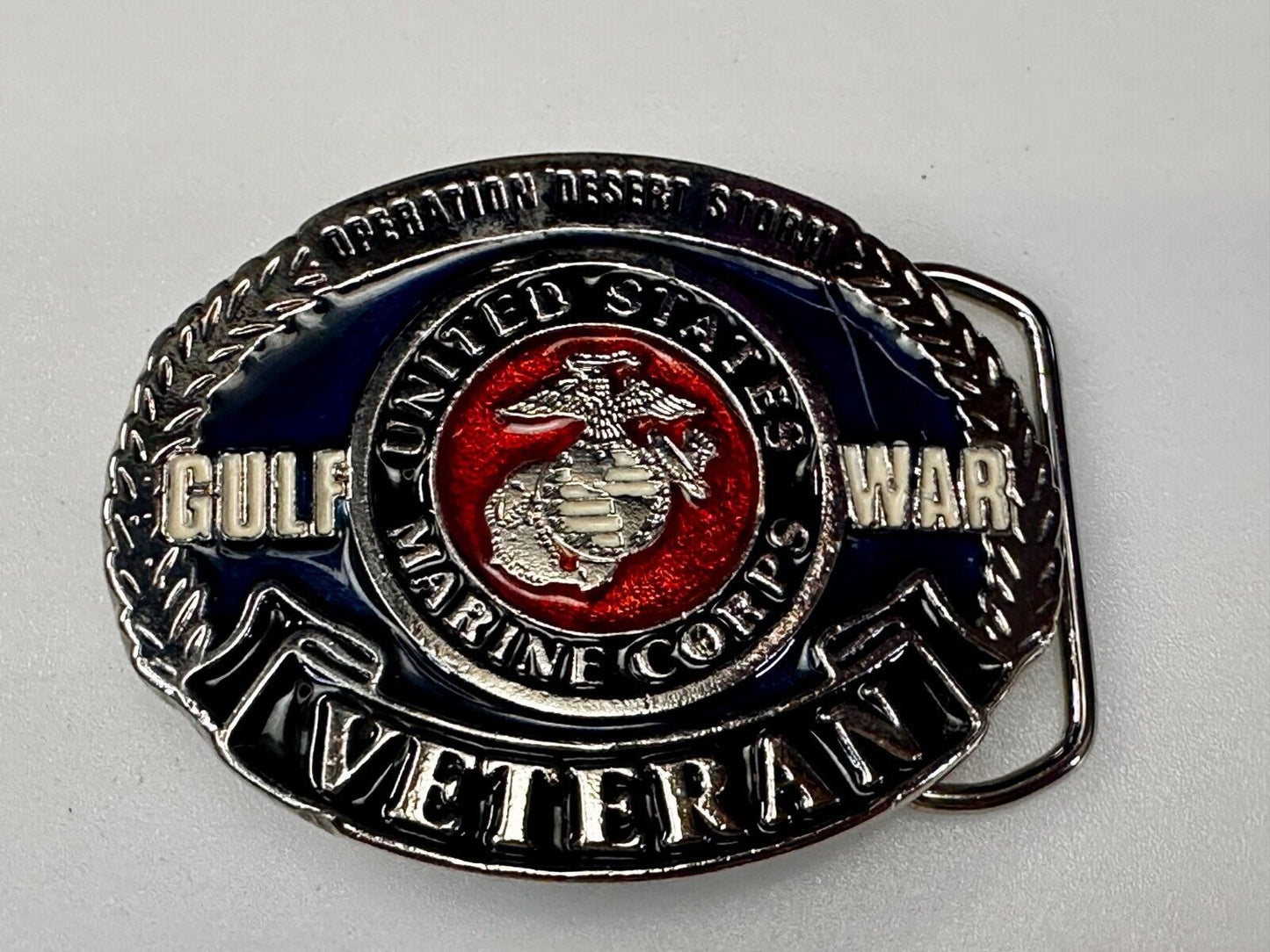 United States Marine Corp. Operation Desert Storm Gulf War Veteran Belt Buckle