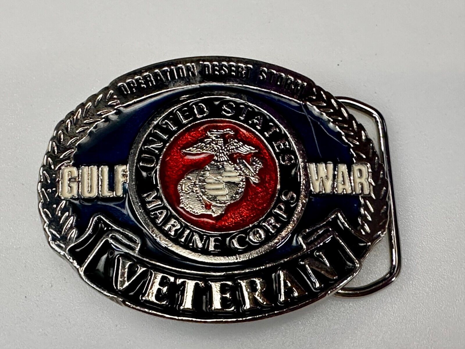 United States Marine Corp. Operation Desert Storm Gulf War Veteran Belt Buckle