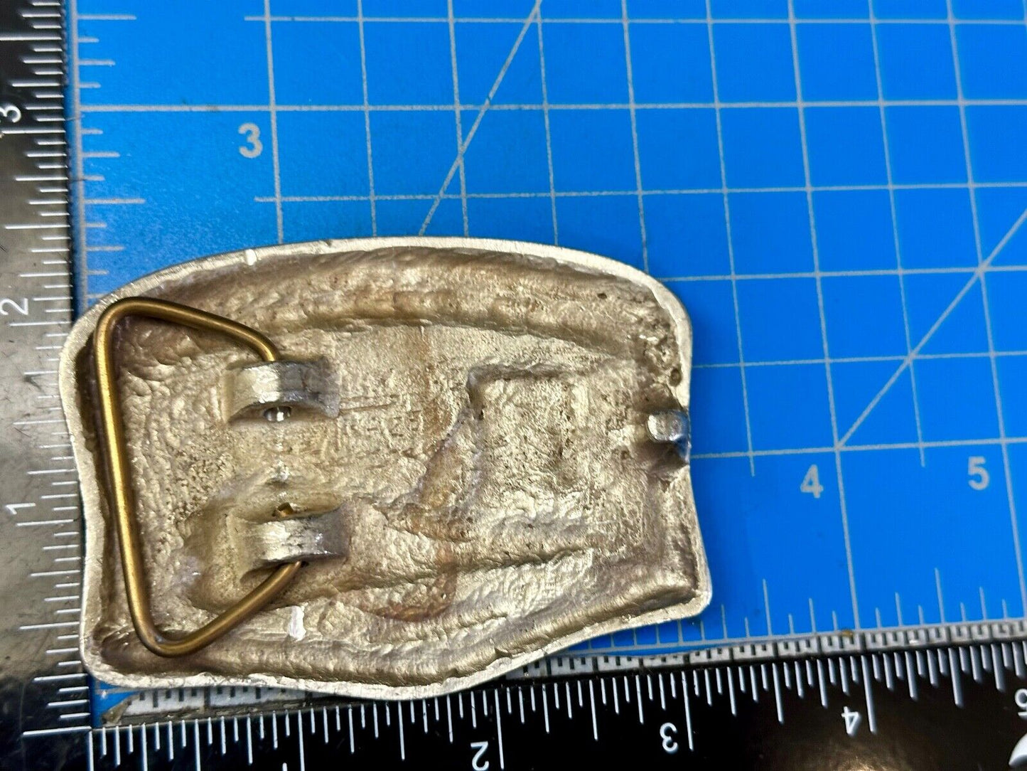 Utah Railway Co Vtg Train Railroad 82 Years - Gary Prazen Sculpture Belt Buckle