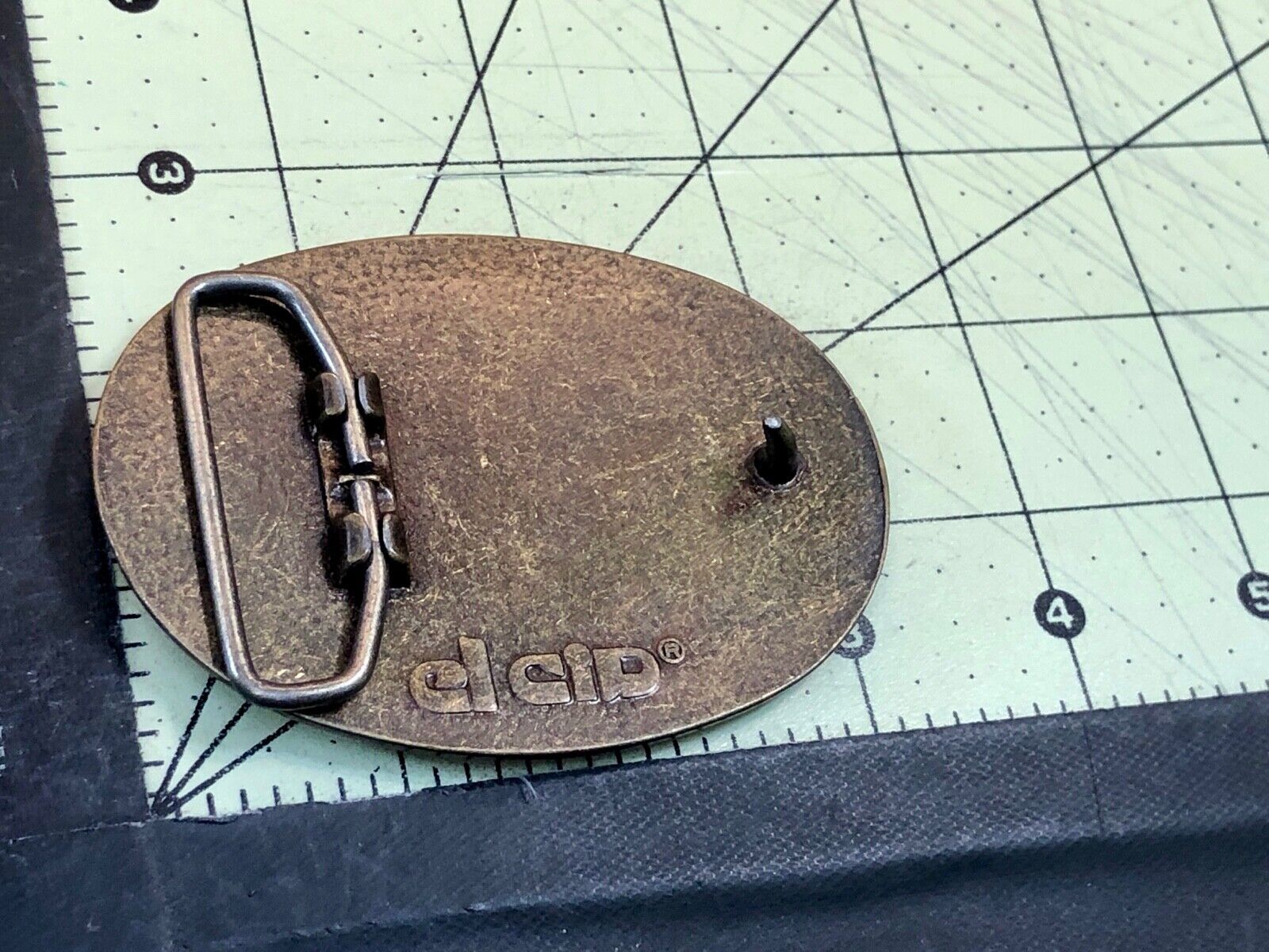 Vintage Leather El-Cid belt buckle Safety Award for Easter Coal 