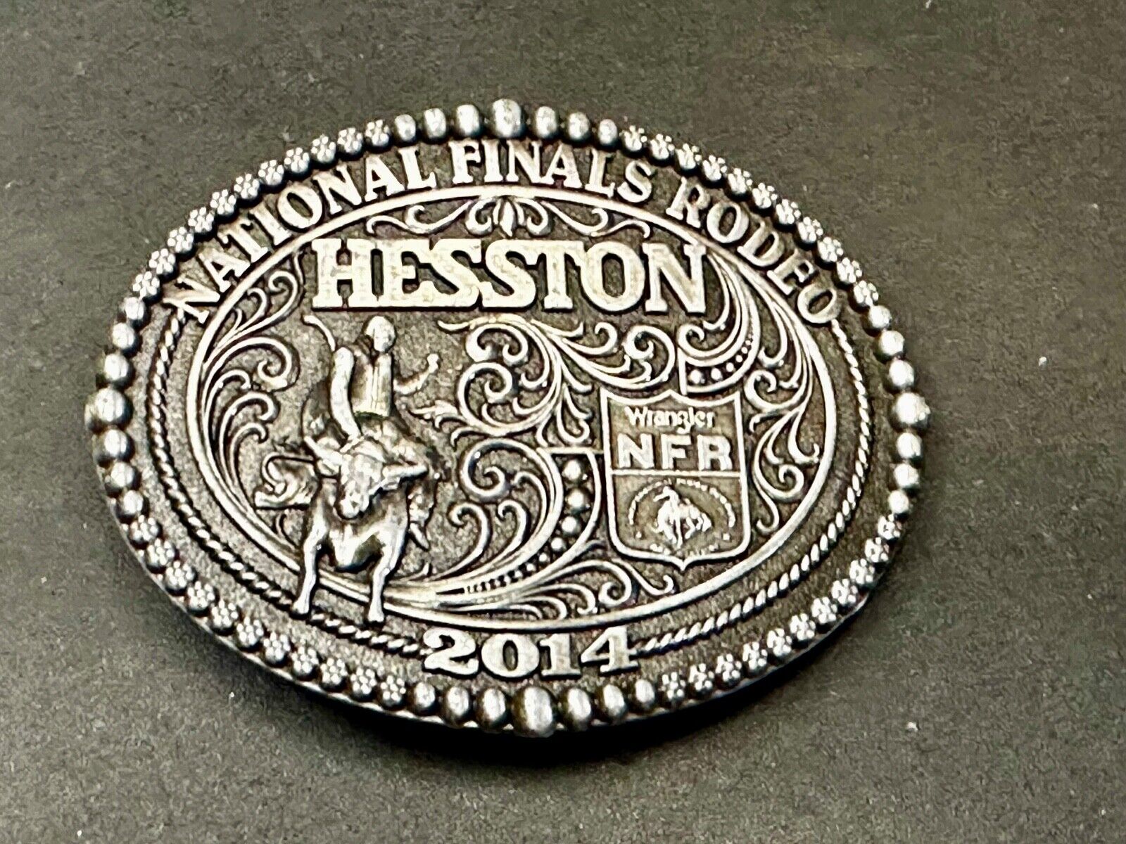 2014 National Finals Rodeo NFR Cowboy Montana Silversmiths Youth Belt Buckle
