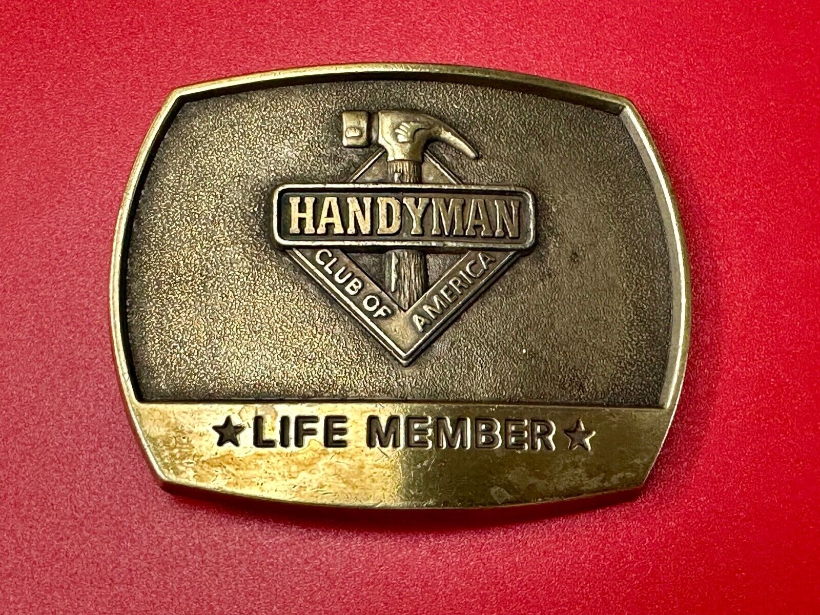 Vintage Handyman Club Of America Life Member Belt Buckle 1996