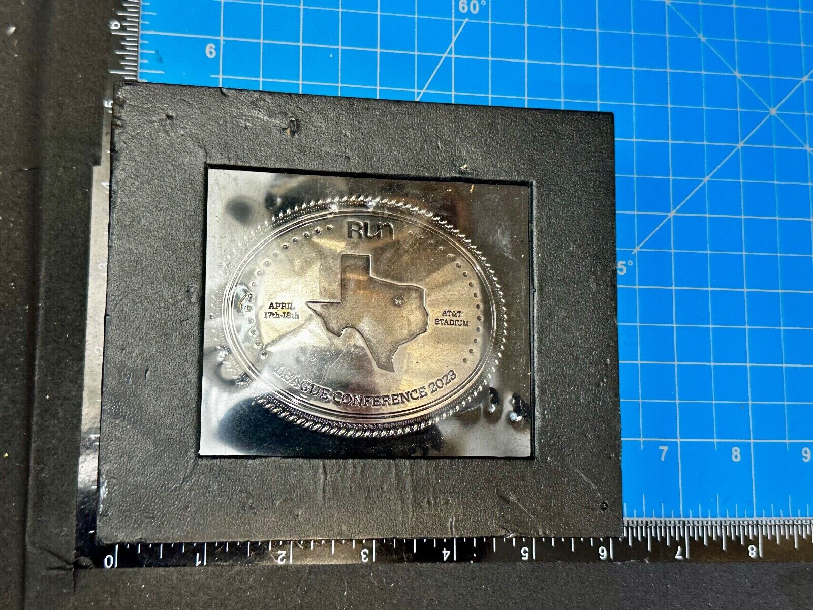 Texas RUN  April 17th - 18th. AT&T Stadium League Conference 2023 Belt Buckle