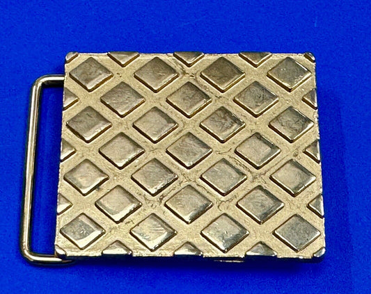 Vintage gold tone weave pattern formal replacement dress belt buckle