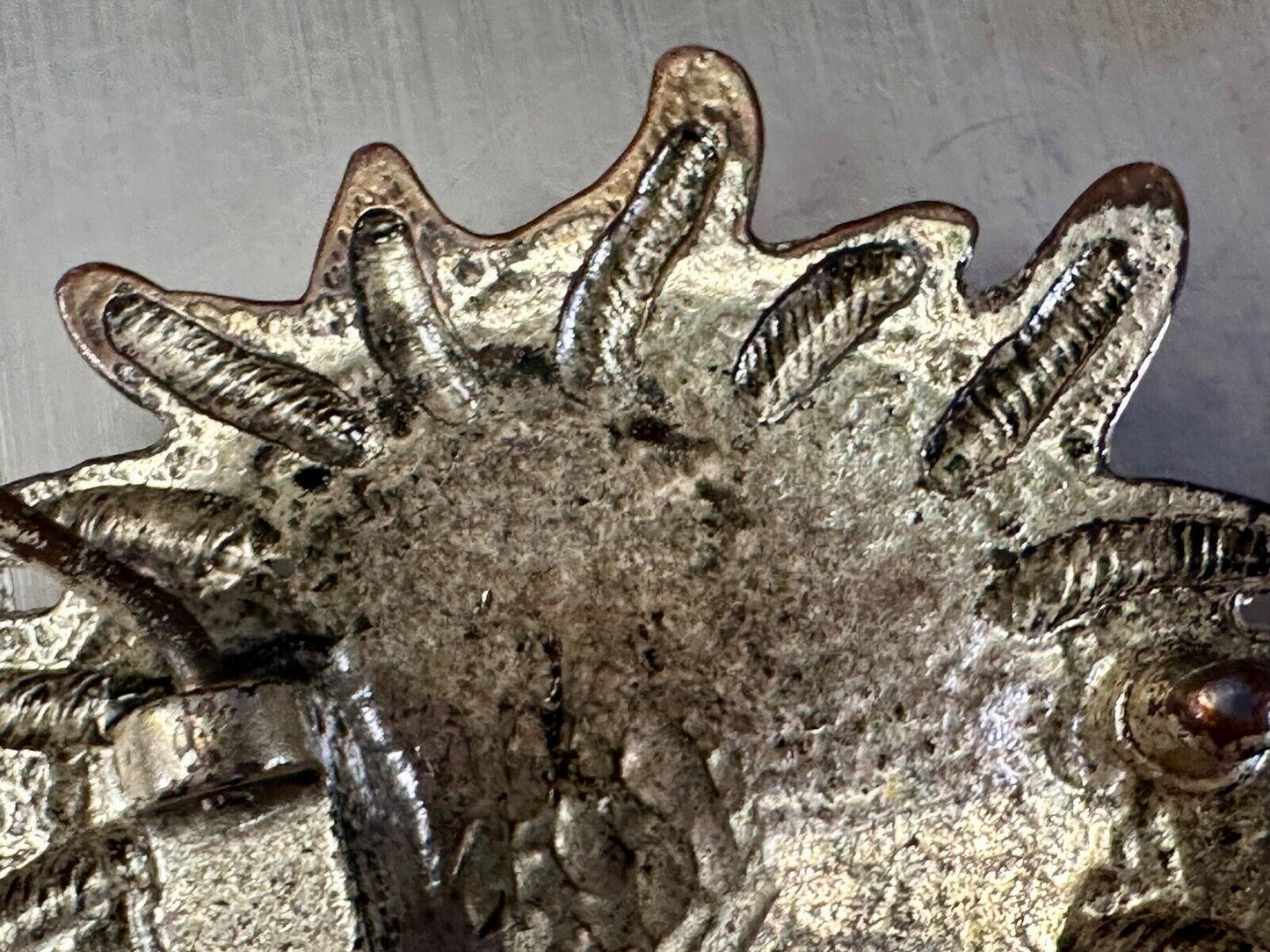 Artisan Hippie Style SUN Face - Large Figural cutout belt buckle