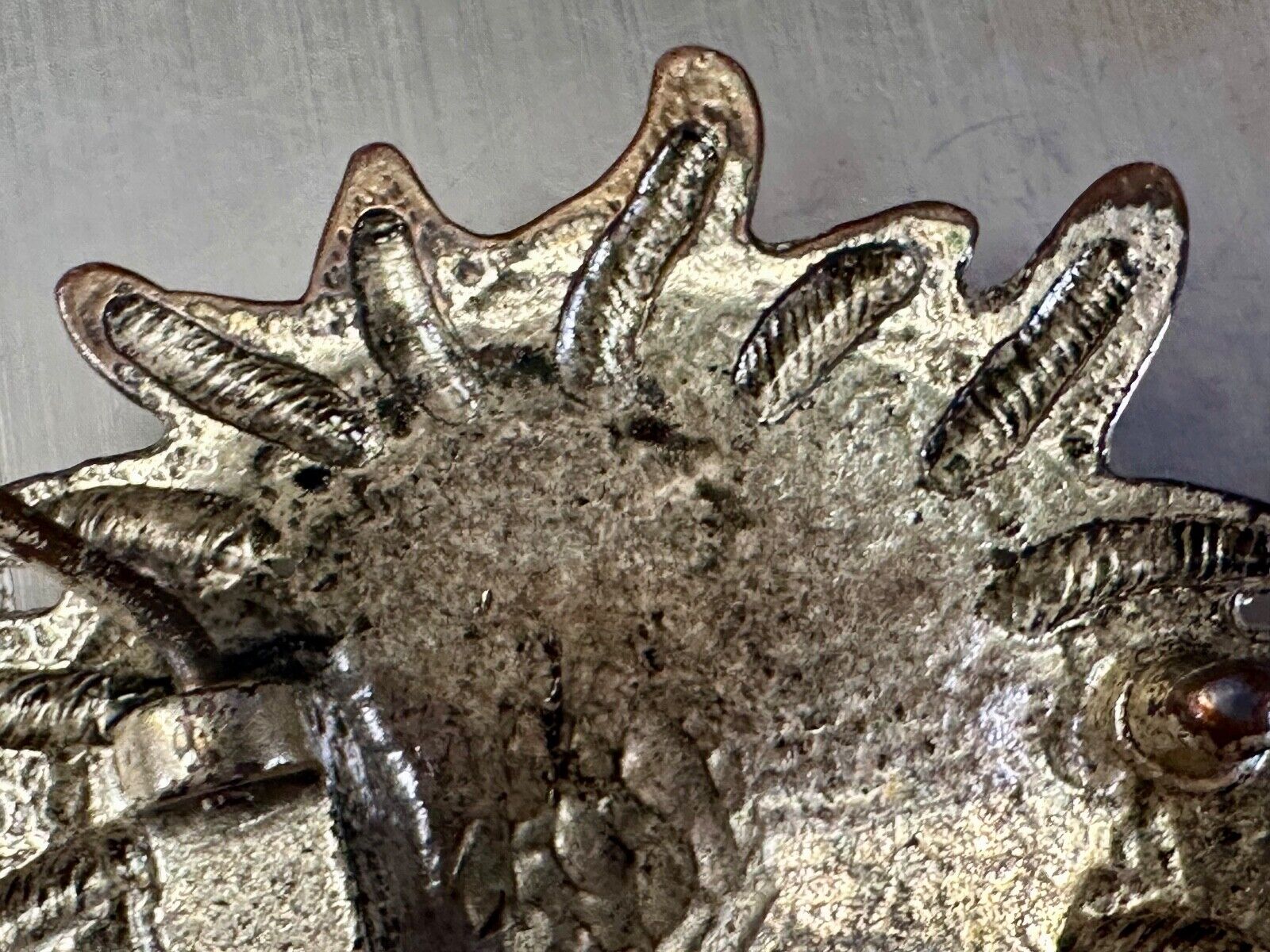 Artisan Hippie Style SUN Face - Large Figural cutout belt buckle