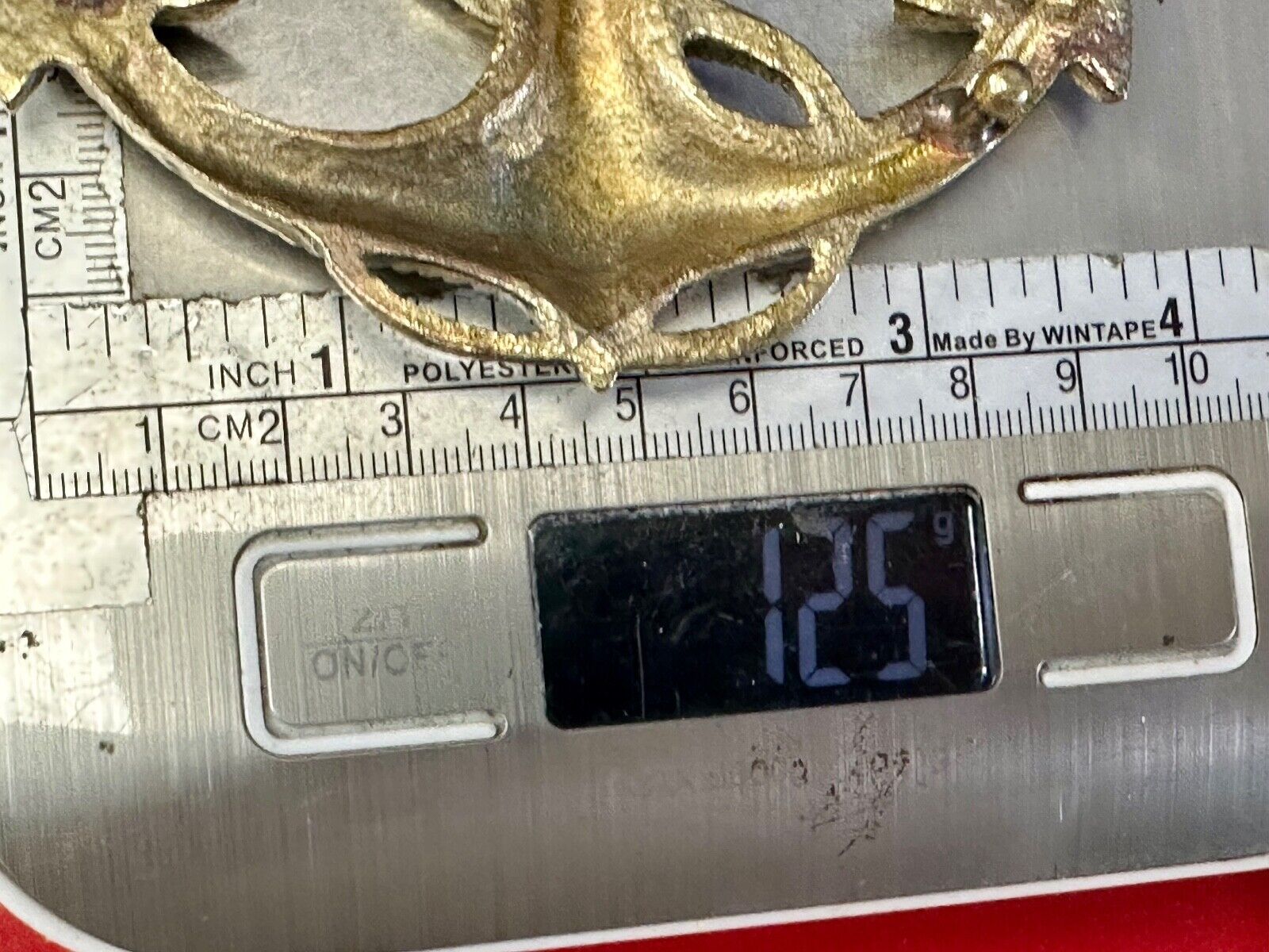 Anchor and Rope Maritime nautical large 4" wide figural Belt Buckle stamped 189