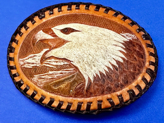 Belt Buckle eagle Leather