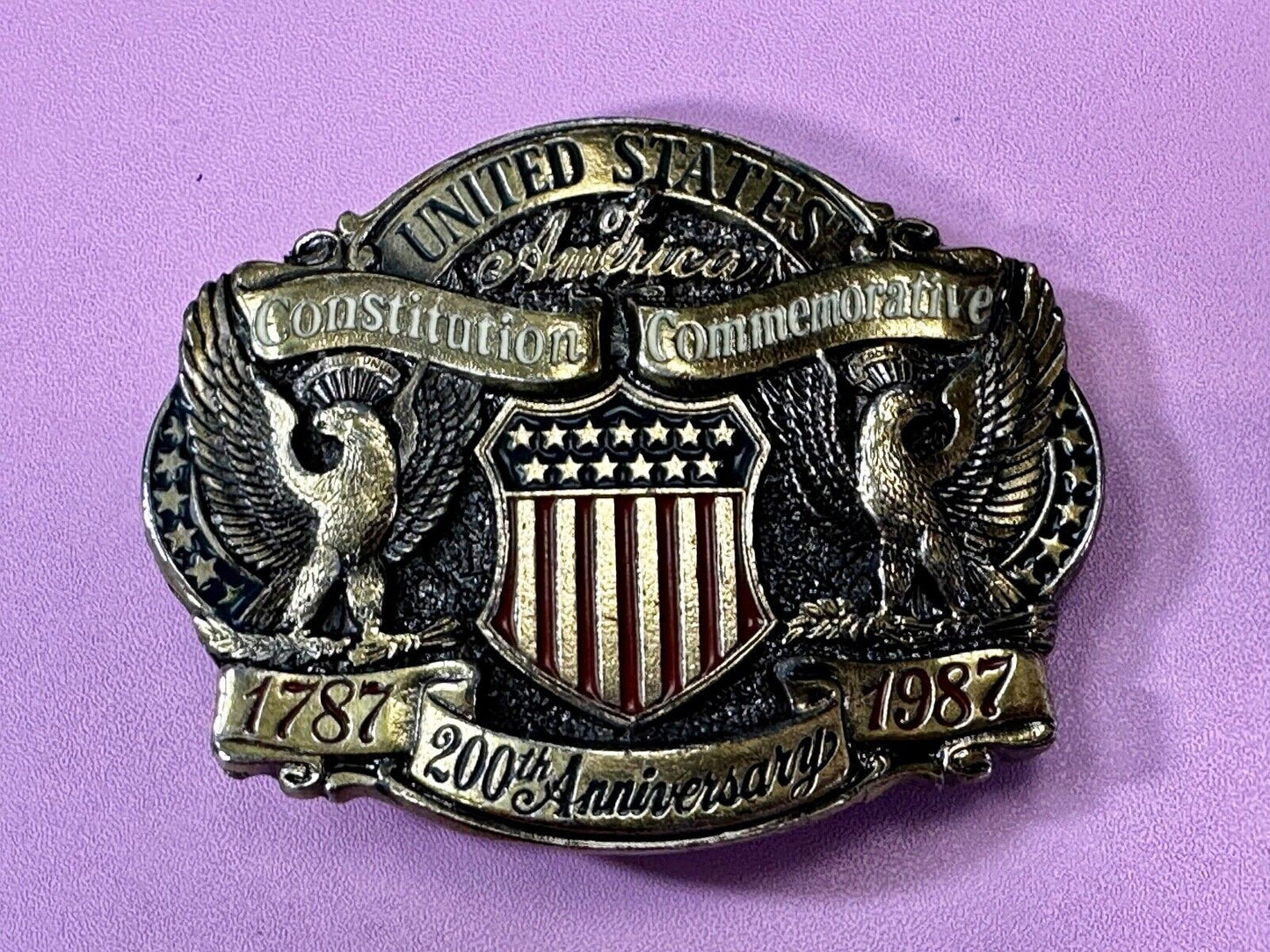 United States ofAmerica Constitution Commemorative 200th Anniversary Belt Buckle