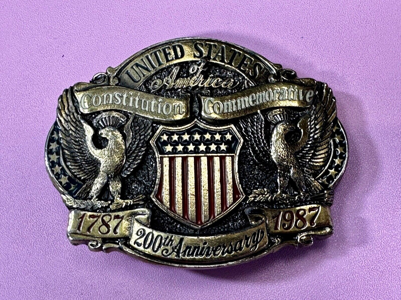 United States ofAmerica Constitution Commemorative 200th Anniversary Belt Buckle