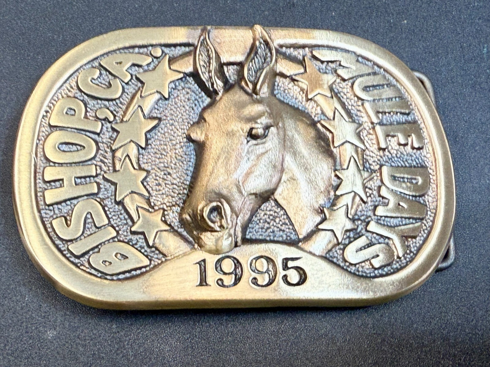 Bishop California Mule Days Memorial Day Weekend 1995 Commemorative Belt Buckle