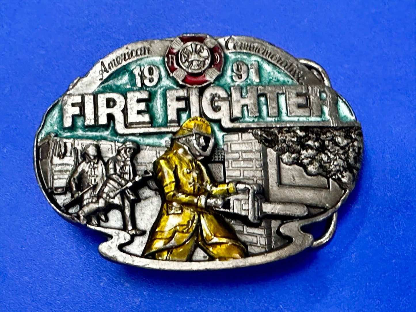 1981 Fire Fighter Commemorative Collection Vintage Arroyo Grande Belt Buckle