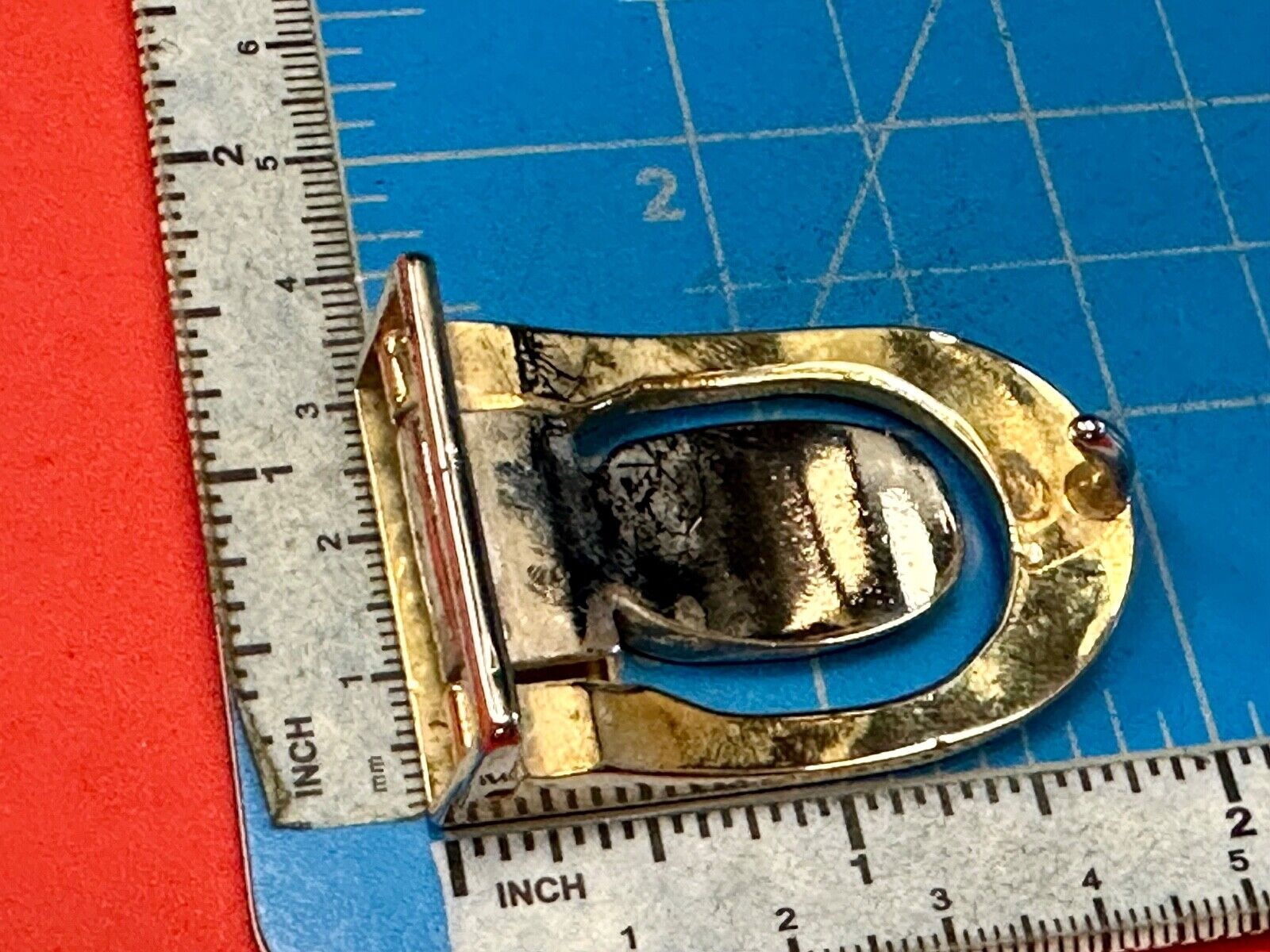 Vintage Letter monogram Initial P - Two Tone swinging belt buckle