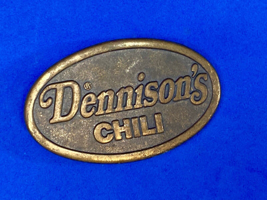 Vintage Dennison's Chili Belt Brass Tone Oval Buckle