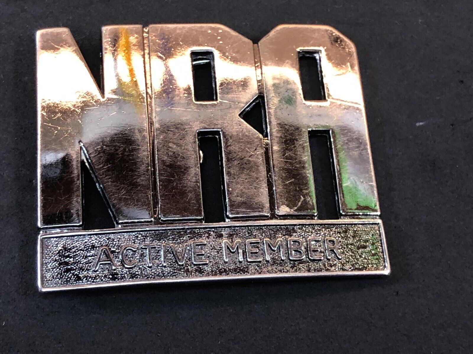 90s National Rifle Association Active Member Gun Nra Belt Buckle