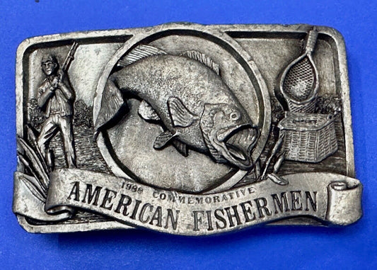 1988 American Fisherman Commemorative Arroyo Grande Fish Sport belt buckle