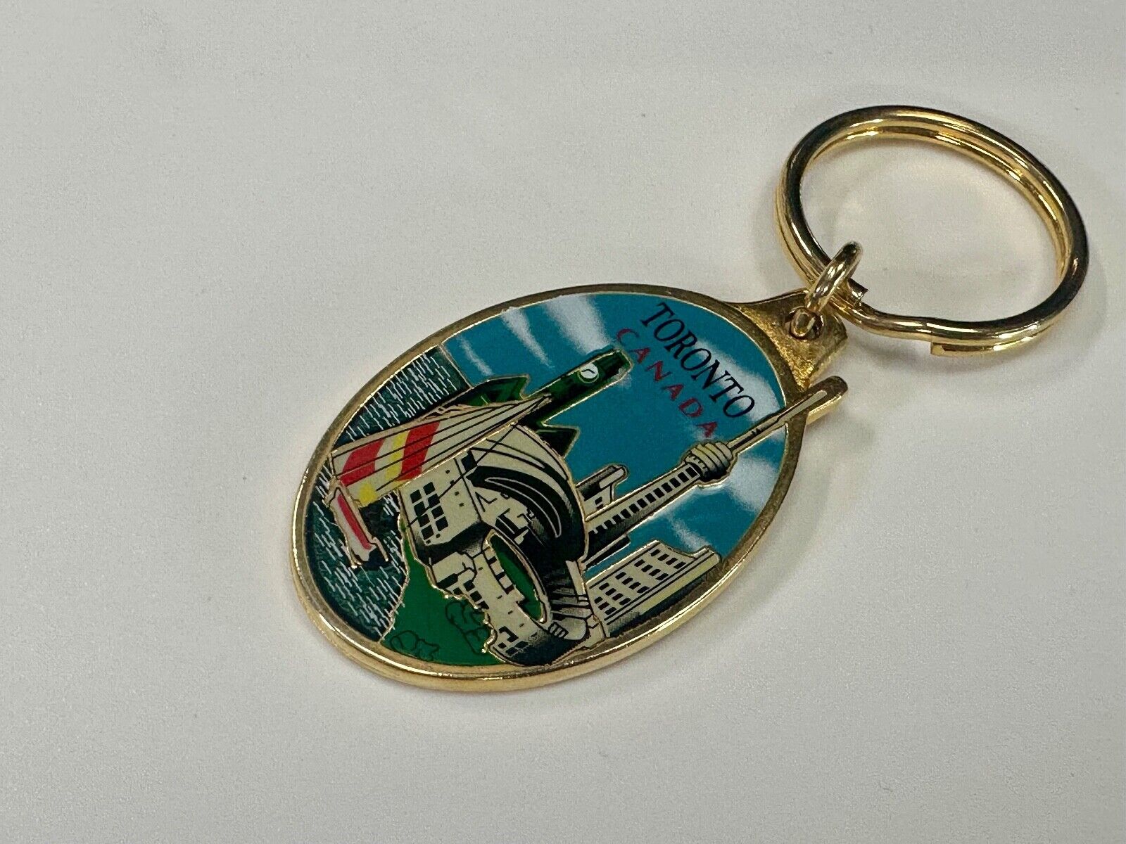 Toronto Canada gold tone CDF Souvenir Keychain - Key Ring Chain