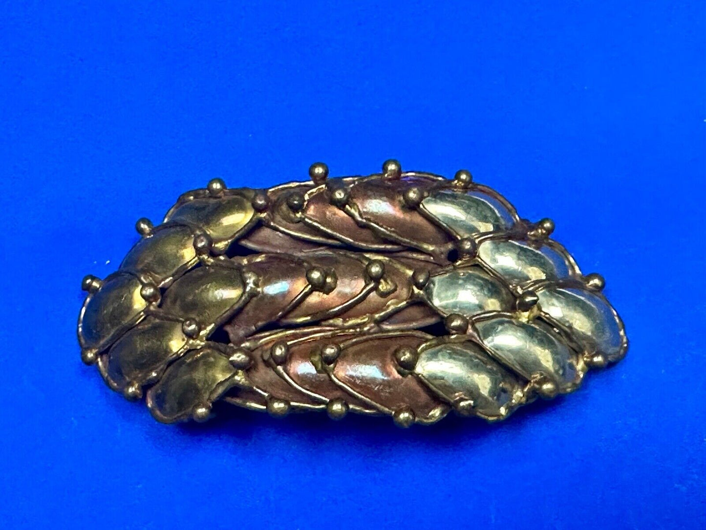Abstract Brutalist Artisan Mixed Metal Hippy HUGE!  Belt Buckle