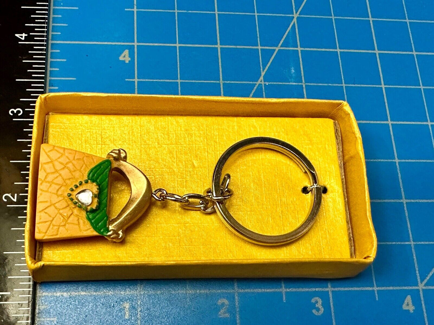 Adorable multicolor Purse with heart Fashioncraft Keychain - Key Ring Chain