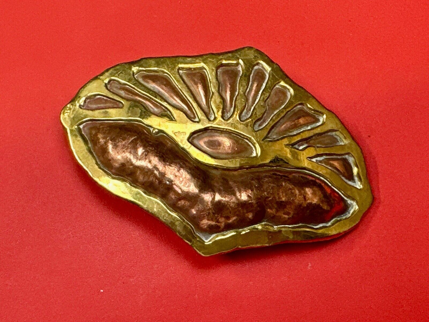 Artisan Handmade India Inspired Mixed Metal LARGE Vintage Belt Buckle