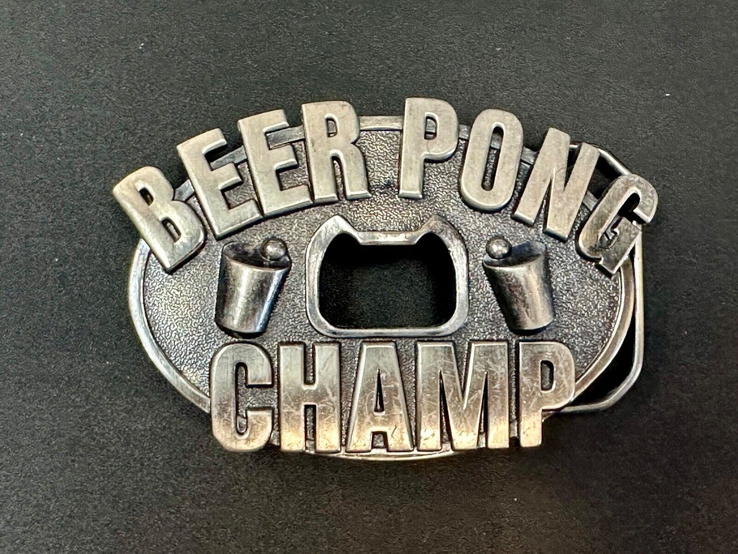 Beer Pong Champ Champion Bottle Opener And Belt Buckle by Kalan